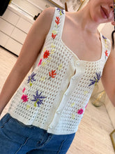 Cargar imagen en el visor de la galería, LUCERO - Blusa tejida flores