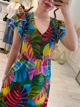 Cargar imagen en el visor de la galería, DEMETRA - Maxi vestido estampado multicolor