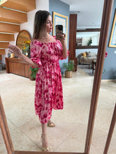 Cargar imagen en el visor de la galería, ILSE - Maxi vestido estampado rosa