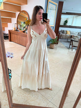 Cargar imagen en el visor de la galería, INDRA - Maxi vestido hueso tirantes