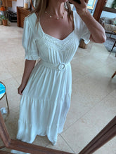 Cargar imagen en el visor de la galería, NOELIA - Maxi vestido blanco