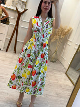 Cargar imagen en el visor de la galería, ELODIE - Maxi vestido blanco estampado