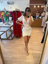 Cargar imagen en el visor de la galería, ISALIA - Vestido corto blanco