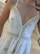 Cargar imagen en el visor de la galería, RIVKA - Vestido midi tirantes hueso con khaki