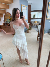 Cargar imagen en el visor de la galería, SACILE - Maxi vestido blanco tirantes