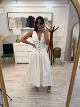 Cargar imagen en el visor de la galería, ARLENE - Maxi vestido blanco sin mangas