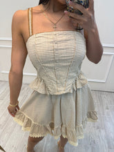 Cargar imagen en el visor de la galería, ROWAN - Set blusa y falda cuadros