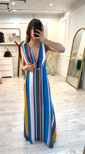Cargar imagen en el visor de la galería, RINA - Maxi vestido rayas multicolor