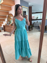 Cargar imagen en el visor de la galería, SELENIA - Maxi vestido turquesa