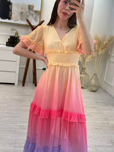 Cargar imagen en el visor de la galería, DIDI - Maxi vestido degradado multicolor
