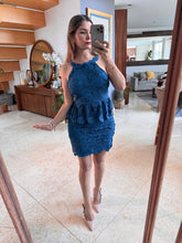 Cargar imagen en el visor de la galería, SPRING - Vestido corto azul oscuro