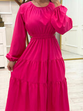 Cargar imagen en el visor de la galería, SILVIA - Maxi vestido fucsia