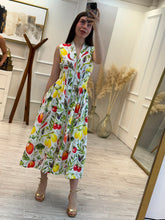 Cargar imagen en el visor de la galería, ELODIE - Maxi vestido blanco estampado