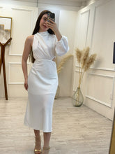 Cargar imagen en el visor de la galería, SAMIRA - Vestido midi blanco