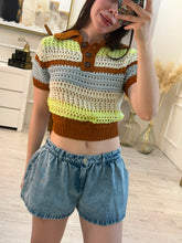 Cargar imagen en el visor de la galería, CLEMENCE - Blusa de punto multicolor