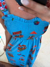 Cargar imagen en el visor de la galería, ROSABELLE - Maxi vestido azul estampado