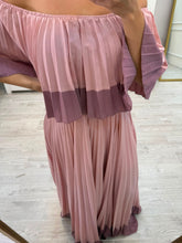 Cargar imagen en el visor de la galería, ANAHI - Maxi vestido rosa con lila