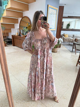 Cargar imagen en el visor de la galería, NADINE - Maxi vestido rosa viejo estampado