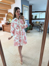 Cargar imagen en el visor de la galería, CIRILA - Vestido blanco bordado flores