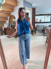 Cargar imagen en el visor de la galería, ZAFIRA - Blusa azul petroleo