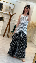 Cargar imagen en el visor de la galería, AUBREY - Maxi vestido bicolor polka dots