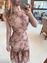 Cargar imagen en el visor de la galería, HALENORE - Maxi vestido café floral