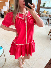 Cargar imagen en el visor de la galería, GLADIS - Vestido corto rojo