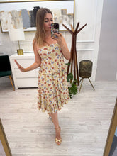 Cargar imagen en el visor de la galería, DOLLY - Vestido corto girasoles tirantes