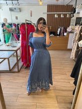 Cargar imagen en el visor de la galería, URSULA - Maxi vestido azul