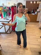 Cargar imagen en el visor de la galería, JIMENA - Blusa tirantes aqua