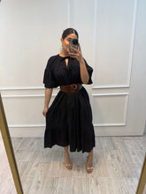 Cargar imagen en el visor de la galería, SAPHIRA - Maxi vestido negro