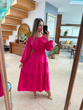 Cargar imagen en el visor de la galería, ROWENA - Maxi vestido magenta