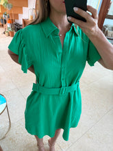 Cargar imagen en el visor de la galería, ROBERTA - Vestido corto verde