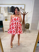 Cargar imagen en el visor de la galería, AKIRA - Vestido corto rojo con blanco