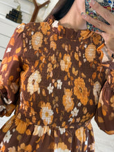 Cargar imagen en el visor de la galería, MARGARITA - Blusa terracota estampado floral