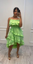 Cargar imagen en el visor de la galería, TERESA - Vestido midi verde