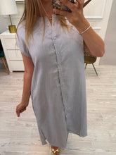 Cargar imagen en el visor de la galería, DOMINIKA - Vestido midi gris