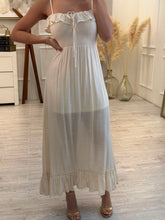 Cargar imagen en el visor de la galería, SHARON - Maxi vestido tirantes avena