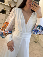 Cargar imagen en el visor de la galería, SEVERINA - Palazzo blanco estampado naranja