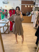 Cargar imagen en el visor de la galería, ROXANA - Vestido midi olivo