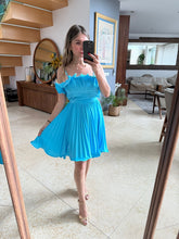 Cargar imagen en el visor de la galería, AMANDA - Vestido corto azul tirantes