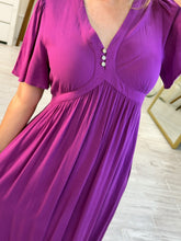 Cargar imagen en el visor de la galería, GRETCHEN - Maxi vestido violeta