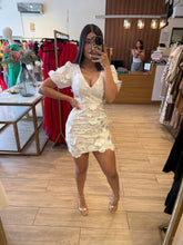 Cargar imagen en el visor de la galería, ISALIA - Vestido corto blanco