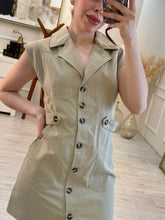 Cargar imagen en el visor de la galería, ESPERANZA - Vestido corto khaki