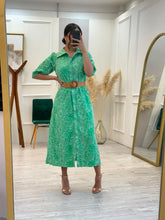 Cargar imagen en el visor de la galería, REGINA - Vestido midi verde