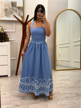 Cargar imagen en el visor de la galería, KENDRA - Maxi vestido azul