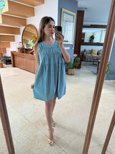 Cargar imagen en el visor de la galería, LUDIVINA - Vestido corto azul sin mangas