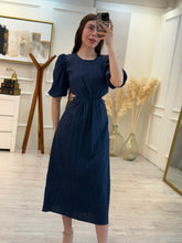 Cargar imagen en el visor de la galería, BEGOÑA - Maxi vestido azul marino