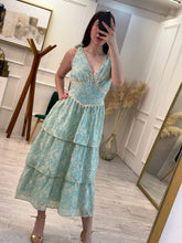 Cargar imagen en el visor de la galería, HELIA - Maxi vestido menta