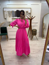 Cargar imagen en el visor de la galería, CAROLINE - Maxi vestido fucsia